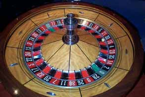 Double zero roulette wheel.